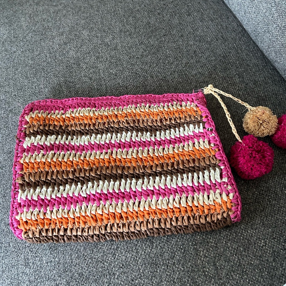 Woven colorful pouch